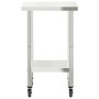 Mesa de trabajo de cocina con ruedas acero inox 55x55x85 cm de , Restauración - Ref: Foro24-376462, Precio: 192,01 €, Descuen...