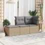 Juego de sofás de jardín con cojines beige 3 pzas ratán PE de , Conjuntos de jardín - Ref: Foro24-3249308, Precio: 184,57 €, ...