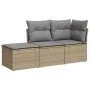 Juego de sofás de jardín con cojines beige 3 pzas ratán PE de , Conjuntos de jardín - Ref: Foro24-3249308, Precio: 184,57 €, ...