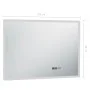 Espejo de baño con LED, sensor táctil y reloj 100x60 cm de vidaXL, Espejos - Ref: Foro24-144739, Precio: 125,73 €, Descuento: %