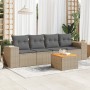 Juego de sofás jardín con cojines 5 pzas ratán sintético beige de , Conjuntos de jardín - Ref: Foro24-3225324, Precio: 311,58...