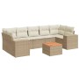 Juego de sofás de jardín con cojines beige 8 pzas ratán PE de , Conjuntos de jardín - Ref: Foro24-3225358, Precio: 547,38 €, ...
