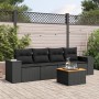 Set de muebles de jardín 5 pzas y cojines ratán sintético negro de , Conjuntos de jardín - Ref: Foro24-3257651, Precio: 336,9...
