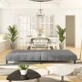 Sofá cama de 2 plazas terciopelo gris claro de , Sofás - Ref: Foro24-375763, Precio: 244,98 €, Descuento: %