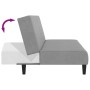 Sofá cama de 2 plazas terciopelo gris claro de , Sofás - Ref: Foro24-375763, Precio: 231,15 €, Descuento: %