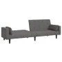 Sofá cama de 2 plazas con dos almohadas tela gris claro de , Sofás - Ref: Foro24-375833, Precio: 281,59 €, Descuento: %