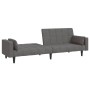 Sofá cama de 2 plazas con dos almohadas tela gris claro de , Sofás - Ref: Foro24-375833, Precio: 286,56 €, Descuento: %