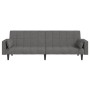 Sofá cama de 2 plazas con dos almohadas tela gris claro de , Sofás - Ref: Foro24-375833, Precio: 286,56 €, Descuento: %
