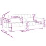 Sofá cama de 2 plazas con dos almohadas tela gris claro de , Sofás - Ref: Foro24-375833, Precio: 286,56 €, Descuento: %