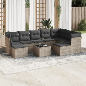 Set de sofás de jardín 10 pzas con cojines ratán sintético gris de , Conjuntos de jardín - Ref: Foro24-3218580, Precio: 546,1...