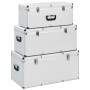 Cajas de almacenamiento 3 unidades aluminio plateado de vidaXL, Cajas de herramientas - Ref: Foro24-91852, Precio: 213,90 €, ...