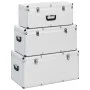 Cajas de almacenamiento 3 unidades aluminio plateado de vidaXL, Cajas de herramientas - Ref: Foro24-91852, Precio: 209,95 €, ...