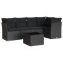 Set de sofás de jardín 6 piezas y cojines ratán sintético negro de , Conjuntos de jardín - Ref: Foro24-3217605, Precio: 381,0...
