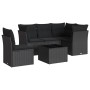Set de sofás de jardín 6 piezas y cojines ratán sintético negro de , Conjuntos de jardín - Ref: Foro24-3217645, Precio: 381,0...