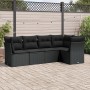 Set de muebles de jardín 5 pzas y cojines ratán sintético negro de , Conjuntos de jardín - Ref: Foro24-3217595, Precio: 330,5...