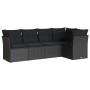Set de muebles de jardín 5 pzas y cojines ratán sintético negro de , Conjuntos de jardín - Ref: Foro24-3217595, Precio: 330,5...