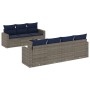 Set de sofás de jardín 8 pzas y cojines ratán sintético gris de , Conjuntos de jardín - Ref: Foro24-3218720, Precio: 479,15 €...
