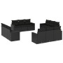 Set de sofás de jardín 12 piezas cojines ratán sintético negro de , Conjuntos de jardín - Ref: Foro24-3218755, Precio: 872,08...