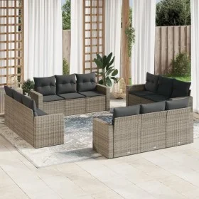 Set de sofás de jardín 12 pzas con cojines ratán sintético gris de , Conjuntos de jardín - Ref: Foro24-3218760, Precio: 845,1...