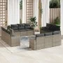 Set de sofás de jardín 12 pzas con cojines ratán sintético gris de , Conjuntos de jardín - Ref: Foro24-3218760, Precio: 845,1...