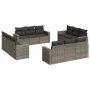 Set de sofás de jardín 12 pzas con cojines ratán sintético gris de , Conjuntos de jardín - Ref: Foro24-3218760, Precio: 845,1...