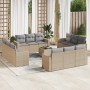 Set sofás de jardín con cojines 13 pzas ratán sintético beige de , Conjuntos de jardín - Ref: Foro24-3218769, Precio: 886,53 ...