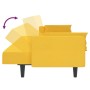 Sofá cama de 2 plazas con dos almohadas tela color amarillo de , Sofás - Ref: Foro24-375838, Precio: 285,96 €, Descuento: %
