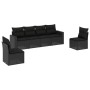 Set de sofás de jardín 6 piezas y cojines ratán sintético negro de , Conjuntos de jardín - Ref: Foro24-3218795, Precio: 373,8...