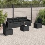 Set de comedor de jardín 7 pzas y cojines ratán sintético negro de , Conjuntos de jardín - Ref: Foro24-3218805, Precio: 421,0...