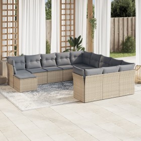 Set de sofás de jardín 12 pzas y cojines ratán sintético marrón de , Conjuntos de jardín - Ref: Foro24-3250468, Precio: 795,7...