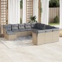 Set de sofás de jardín 12 pzas y cojines ratán sintético marrón de , Conjuntos de jardín - Ref: Foro24-3250468, Precio: 795,7...