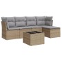Juego de sofás jardín con cojines 6 pzas ratán sintético beige de , Conjuntos de jardín - Ref: Foro24-3217569, Precio: 329,04...
