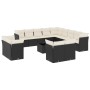 Set sofás de jardín 14 pzas con cojines ratán sintético negro de , Conjuntos de jardín - Ref: Foro24-3218556, Precio: 835,25 ...