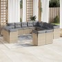 Set sofás de jardín con cojines 13 pzas ratán sintético beige de , Conjuntos de jardín - Ref: Foro24-3218549, Precio: 875,35 ...
