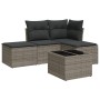 Juego de sofás jardín con cojines 5 pzas ratán sintético gris de , Conjuntos de jardín - Ref: Foro24-3217490, Precio: 255,13 ...