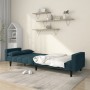 Sofá cama de 2 plazas con dos almohadas terciopelo azul de , Sofás - Ref: Foro24-375846, Precio: 274,40 €, Descuento: %