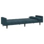 Sofá cama de 2 plazas con dos almohadas terciopelo azul de , Sofás - Ref: Foro24-375846, Precio: 274,40 €, Descuento: %