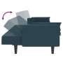 Sofá cama de 2 plazas con dos almohadas terciopelo azul de , Sofás - Ref: Foro24-375846, Precio: 274,40 €, Descuento: %