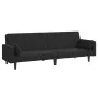 Sofá cama de 2 plazas con dos almohadas terciopelo negro de , Sofás - Ref: Foro24-375850, Precio: 270,30 €, Descuento: %