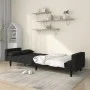 Sofá cama de 2 plazas con dos almohadas terciopelo negro de , Sofás - Ref: Foro24-375850, Precio: 270,30 €, Descuento: %
