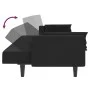 Sofá cama de 2 plazas con dos almohadas terciopelo negro de , Sofás - Ref: Foro24-375850, Precio: 270,30 €, Descuento: %