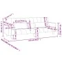 Sofá cama de 2 plazas con dos almohadas terciopelo negro de , Sofás - Ref: Foro24-375850, Precio: 270,30 €, Descuento: %