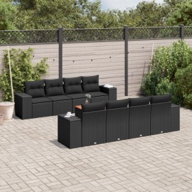 Set de sofás de jardín 8 piezas y cojines ratán sintético negro de , Conjuntos de jardín - Ref: Foro24-3257693, Precio: 609,9...