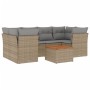 Set sofás de jardín 7 piezas y cojines ratán sintético beige de , Conjuntos de jardín - Ref: Foro24-3223497, Precio: 421,46 €...