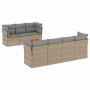Juego de sofás de jardín con cojines beige 8 pzas ratán PE de , Conjuntos de jardín - Ref: Foro24-3223504, Precio: 496,40 €, ...