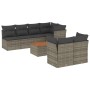 Set de sofás de jardín 8 pzas y cojines ratán sintético gris de , Conjuntos de jardín - Ref: Foro24-3223519, Precio: 470,79 €...