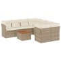 Set de sofás de jardín 9 pzas con cojines ratán sintético beige de , Conjuntos de jardín - Ref: Foro24-3223531, Precio: 581,9...