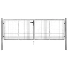 Gartentor aus verzinktem Stahl Silber 306x125 cm von vidaXL, Gartentore - Ref: Foro24-144761, Preis: 262,62 €, Rabatt: %