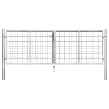 Gartentor aus verzinktem Stahl Silber 306x125 cm von vidaXL, Gartentore - Ref: Foro24-144761, Preis: 262,62 €, Rabatt: %