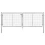 Gartentor aus verzinktem Stahl Silber 306x125 cm von vidaXL, Gartentore - Ref: Foro24-144761, Preis: 262,62 €, Rabatt: %